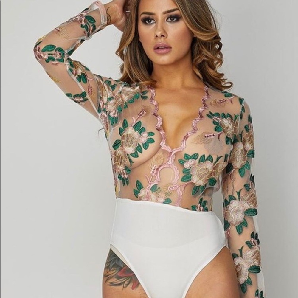 Floral body suit